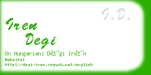 iren degi business card